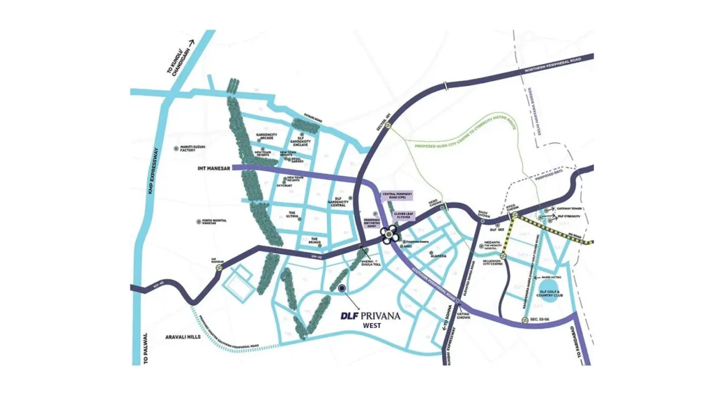 dlf privana west location image